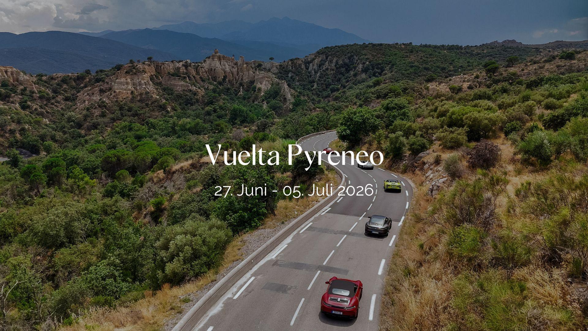 Header Bild der Vuelta Pyreneo: Sportwagen-Erlebnisreise in den bewaldeten Pyrenäen.